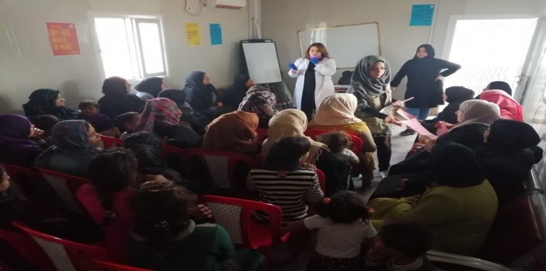 مشاركة السيدة روى حاتم المعيدة في قسم طب الاسنان في الحملة التوعوية والإرشادية التي أقامتها إحدى منظمات المجتمع المدني
